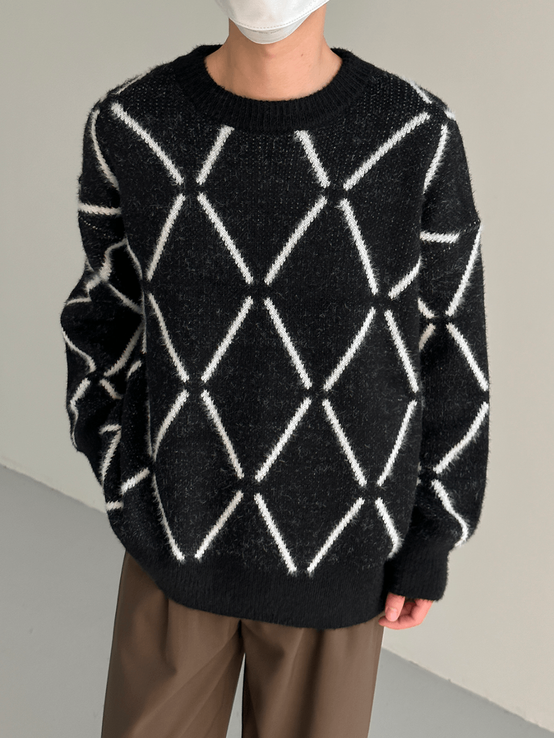 Threebooy [DAZIONSED] Round Neck Casual Knit NA545