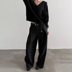 Threebooy Mens Pants Three-Dimensional Pleated Casual Pants Streetwear Fashion Luxury Grunge Wide-Leg Pants Old Money Men'S Clothing 2025