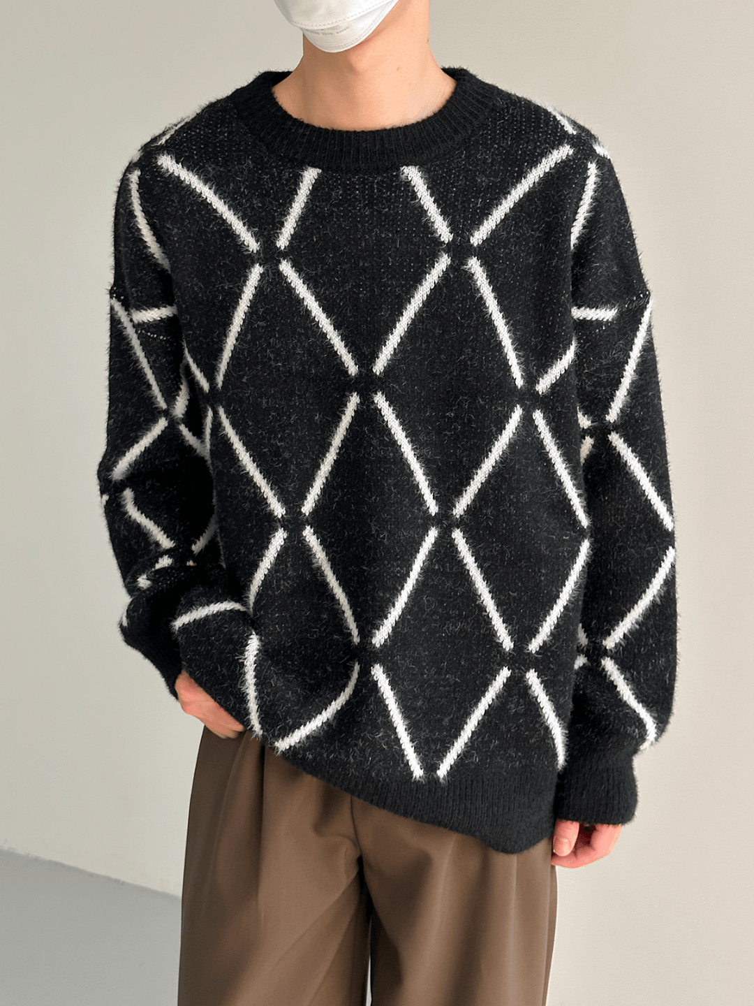 Threebooy [DAZIONSED] Round Neck Casual Knit NA545