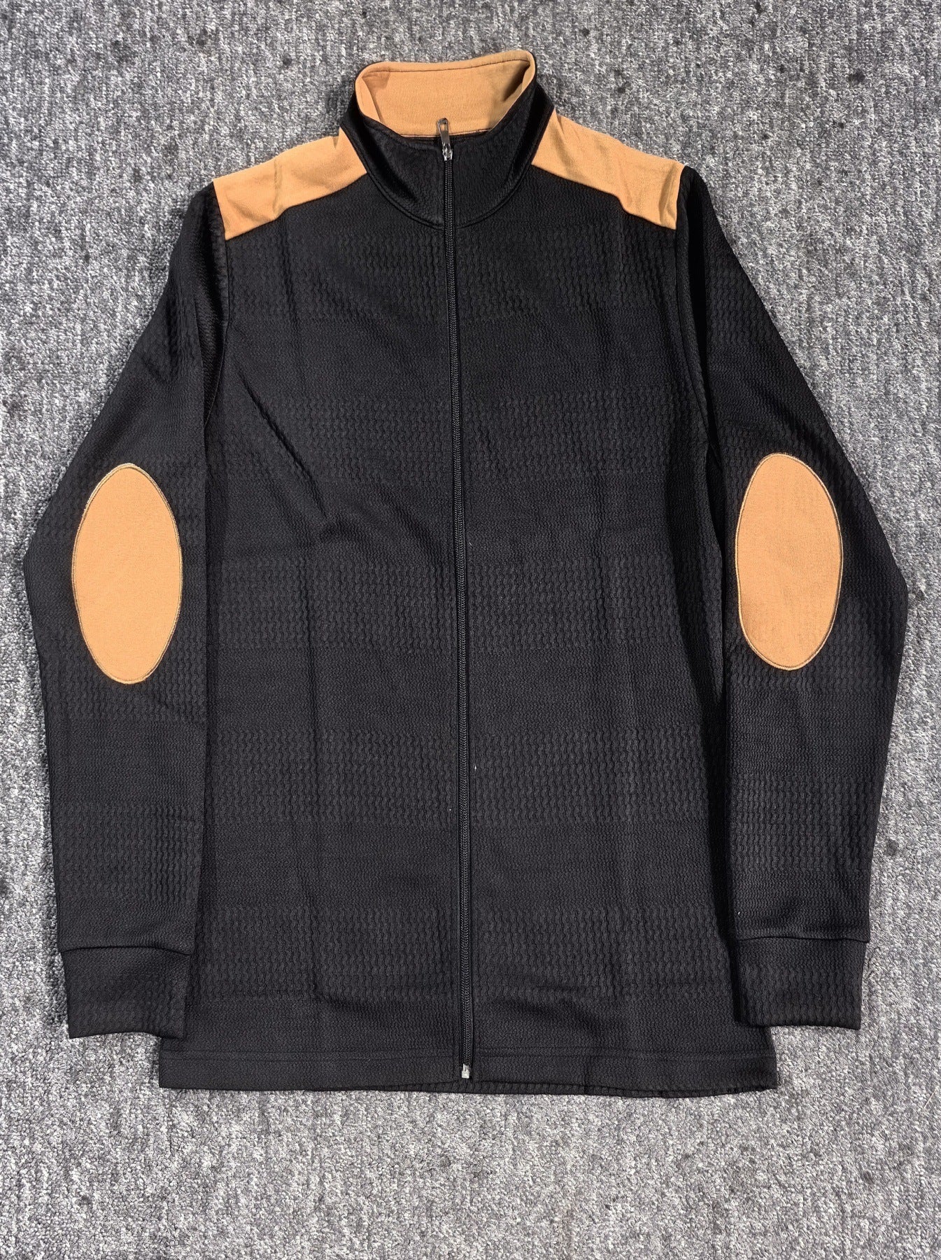 Threebooy Spring Autumn Men's Patchwork Jacket Jacquard Wrist Embroidery Zipper Cardigan New Fashion Casual Loose Tops Coat Oversized