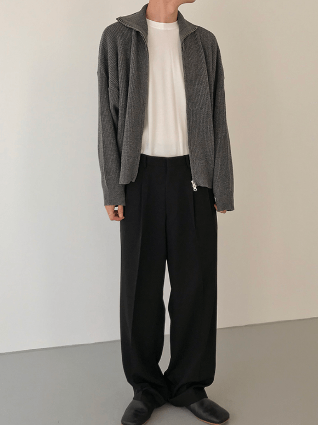 Threebooy [COLN] The zipper sweater NA322