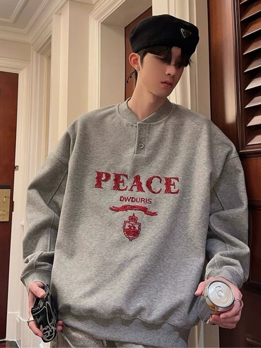 Threebooy [JH HOMME] LOGO long-sleeved round neck sweater na1557