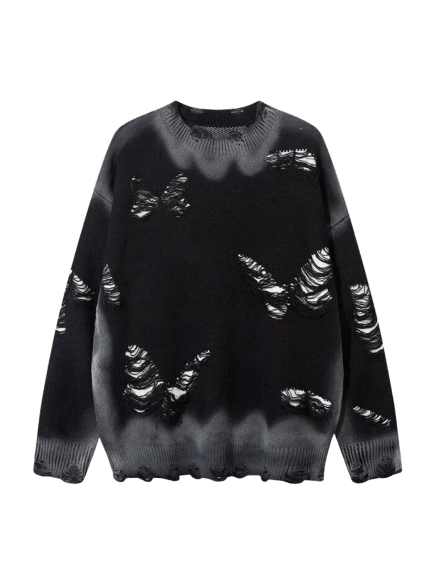 Threebooy 【Mz】Niche design hole knit na1546