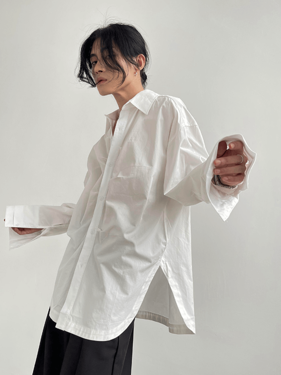 Threebooy [GENESISBOY] double long-sleeve shirt NA300