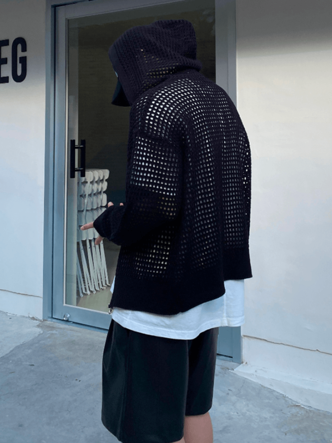Threebooy Trendy mesh hoodie NA204