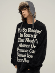 Threebooy [motherfucker] lazy wind round neck knit sweater na709