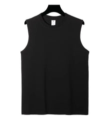 Threebooy  100% 220GSM Cotton Big Size Summer Men Clothing Tank Tops Singlets Sleeveless Fitness Vest Bodybuilding T Shirt