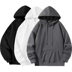 Threebooy 270g Heavyweight Fit Hooded Sweatshirt Comfortable Casual Wear for Men And Women Autumn And Winter Daily Outdoor Travel Top