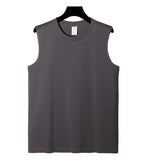 Threebooy  100% 220GSM Cotton Big Size Summer Men Clothing Tank Tops Singlets Sleeveless Fitness Vest Bodybuilding T Shirt