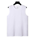 Threebooy  100% 220GSM Cotton Big Size Summer Men Clothing Tank Tops Singlets Sleeveless Fitness Vest Bodybuilding T Shirt