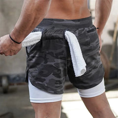 Threebooy  Men's Multi-Pocket Shorts Fitness Sports Shorts Casual Beach Workout Lined Tight Shorts Daily Style
