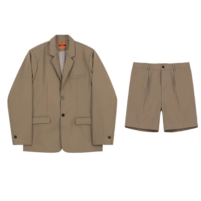 Threebooy Men's Streetwise Blazer + Shorts Set