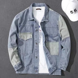 Threebooy Men's Casual Oversize Denim Jacket Korean Streetwear Men Jeans Jacket Coats Casual Windbreaker Overalls Coat Outwear S-4XL