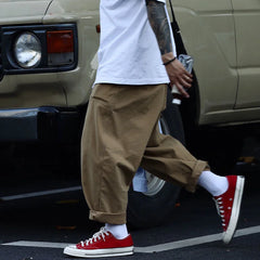 Threebooy Men's Loose Straight Pants Overalls Cargo Mens Casual Pants Streetwear Hip Hop Style Khaki/black Color Trousers Size M-2XL