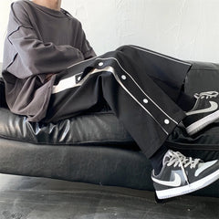 Threebooy pants men's basketball pants loose straight wide leg pants summer thin Korean fashion casual pants sports pants sweatpants