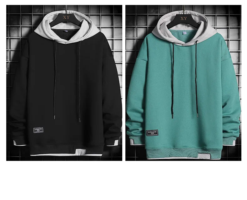 Threebooy Men Hoodies Harajuku Hip Hop Sweatshirt Casual Oversized Hoodie Men Hooded Pullover Tops 2021 Mens Sportswear Hoodies Clothing