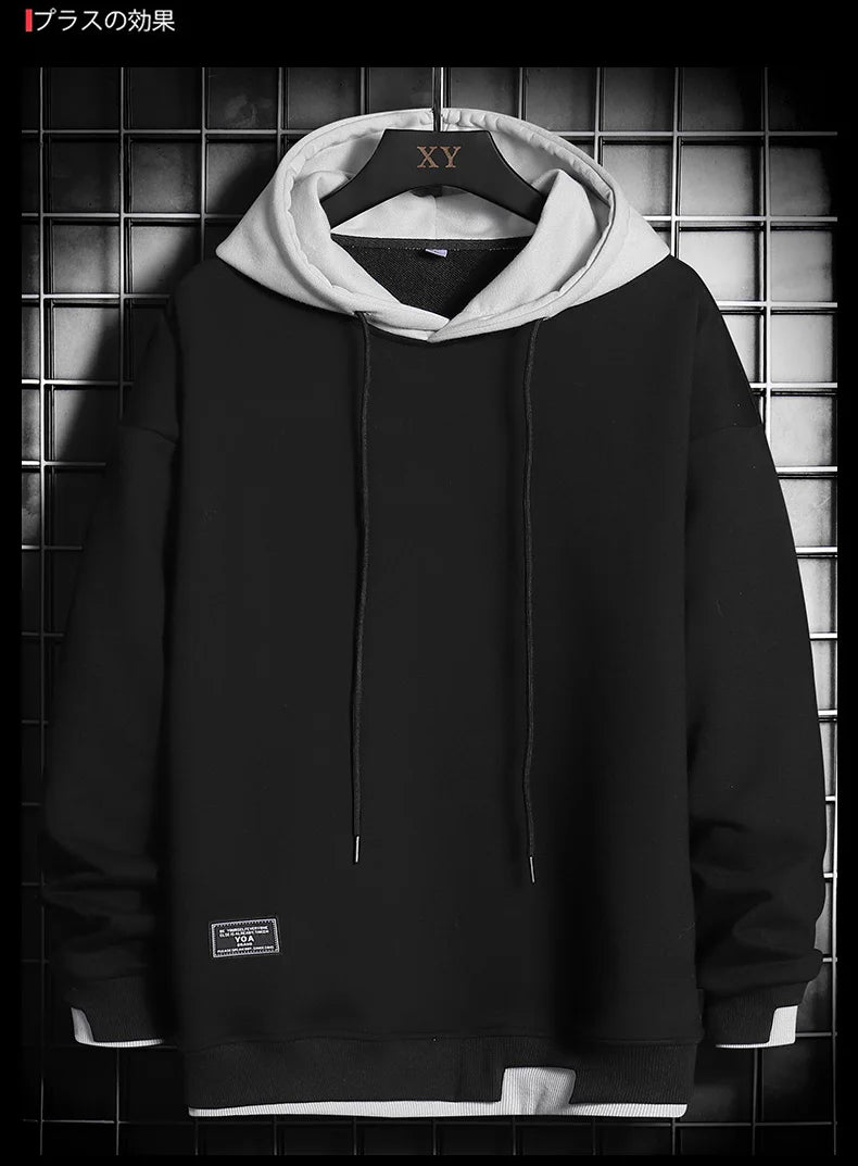 Threebooy Men Hoodies Harajuku Hip Hop Sweatshirt Casual Oversized Hoodie Men Hooded Pullover Tops 2021 Mens Sportswear Hoodies Clothing
