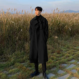 Threebooy coat Brand New Spring Trench Korean Men's Fashion Overcoat Male Long Windbreaker Streetwear Men Coat Outer Wear Clothing