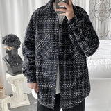 Threebooy Spring and autumn male plaid shirt Korean fashion casual jacket released man harajuku streetwear retro sleeve shirt