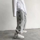 Threebooy Casual pants men's Korean fashion autumn and butterfly versatile Leggings men's sports pants joggers streetwear