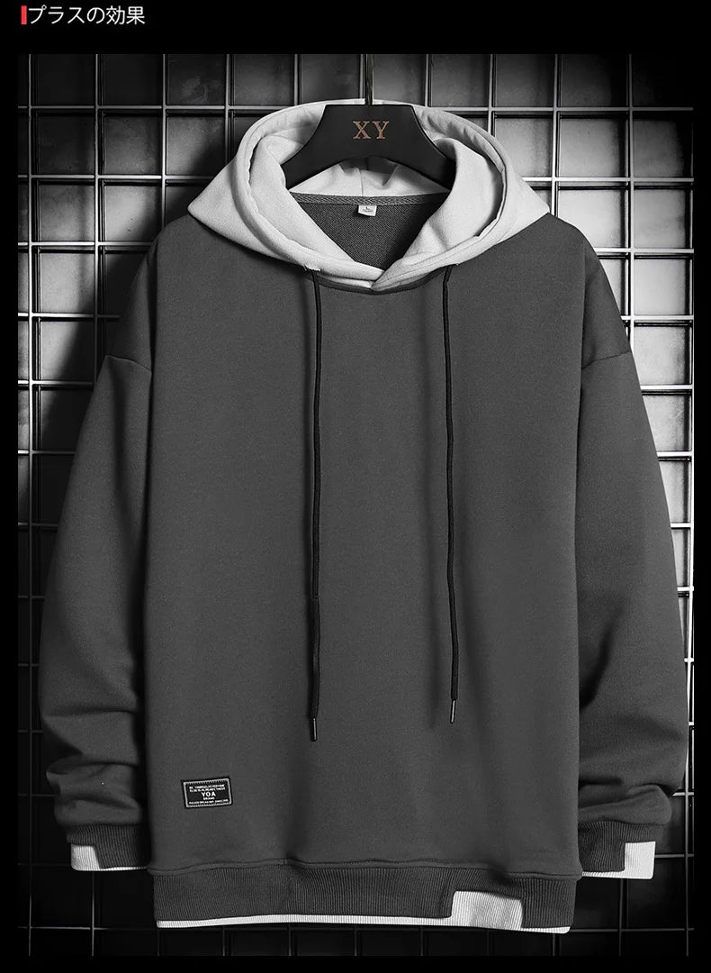 Threebooy Men Hoodies Harajuku Hip Hop Sweatshirt Casual Oversized Hoodie Men Hooded Pullover Tops 2021 Mens Sportswear Hoodies Clothing