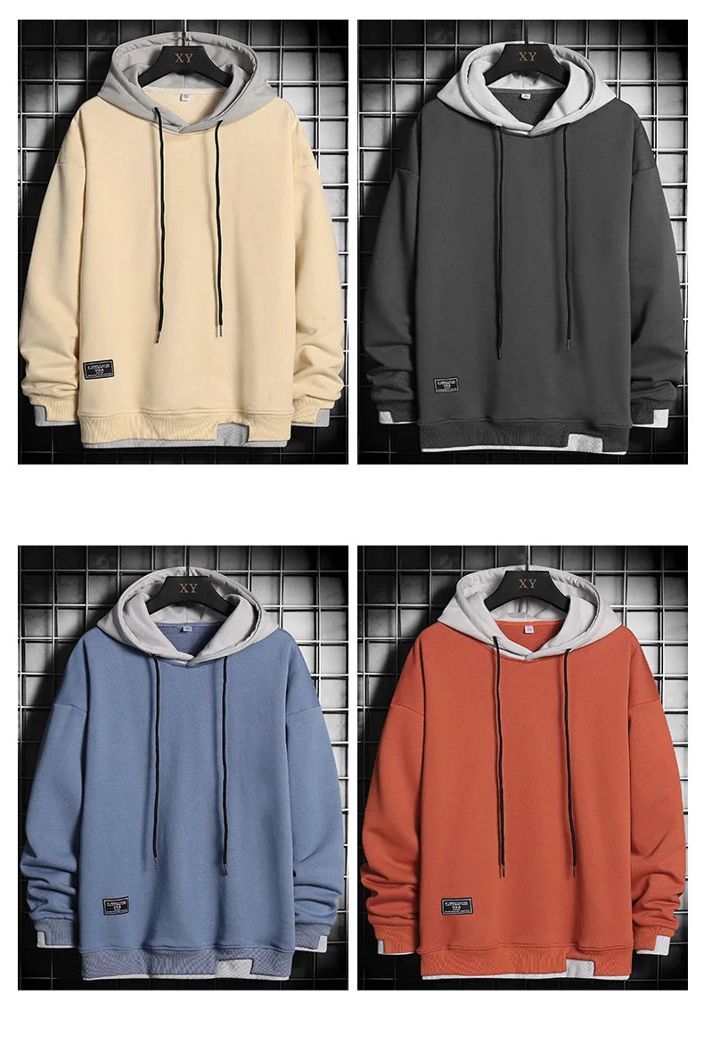 Threebooy Men Hoodies Harajuku Hip Hop Sweatshirt Casual Oversized Hoodie Men Hooded Pullover Tops 2021 Mens Sportswear Hoodies Clothing
