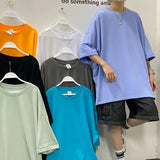 Threebooy  Men's Solid Color Fashion T-shirt Short Sleeve Simple Multicolor Tshirts Round Neck Clothes High-quality T Shirt M-2XL