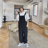 Threebooy Men's Overalls Streetwear Cargo Casual Pants Loose Salopettes Romper Jumpsuit Baggy Homme Harem Pants Fashion Trousers