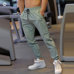 Threebooy  Men Running Pants Soccer Training Pants With Zipper Pockets Football Trousers Jogging Fitness Gym Pants Workout Sport Pants