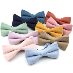 Threebooy Classic Colorful Parent-Child Bowties Super Soft Velvet Corduroy Wedding Men Kid Bow Tie Romantic Blue Pink Red Butterfly Cravat