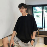 Threebooy Oversize Cotton Men Mens Summer Tshirts Oversized Tee Shirts 5XL Casual T Shirt Tee for Man Streetwear Big Size