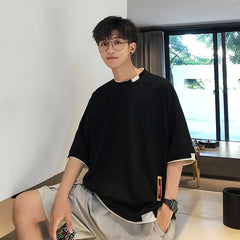 Threebooy Oversize Cotton Men Mens Summer Tshirts Oversized Tee Shirts 5XL Casual T Shirt Tee for Man Streetwear Big Size