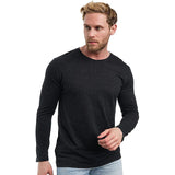 Threebooy 100% Merino Wool Base Layer Men Merino Wool Long Sleeve T-Shirt Underwear top Wool Thermal Top Underwear Warm Wicking Breathable Anti-Odor