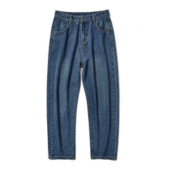 Threebooy  Wide legs Jeans Men Fashion Retro Solid Color Casual Straight Jean Pants Mens Streetwear Hip Hop Denim Pants Mens Trousers M-3XL