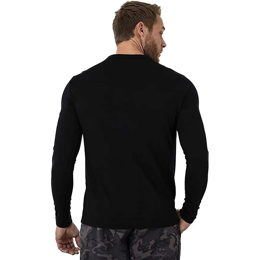 Threebooy Men's 100% Merino Wool Thermal long sleeve T Shirt Base Laye Merino Wool Shirt 250g Wicking Breathable Anti-Odor