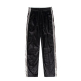 Threebooy Winter Men's Thickened Plush Casual Pants Golden Velvet Fabric Wide Leg Pants In Warm Trousers Grey/black Jogger Sweatpants