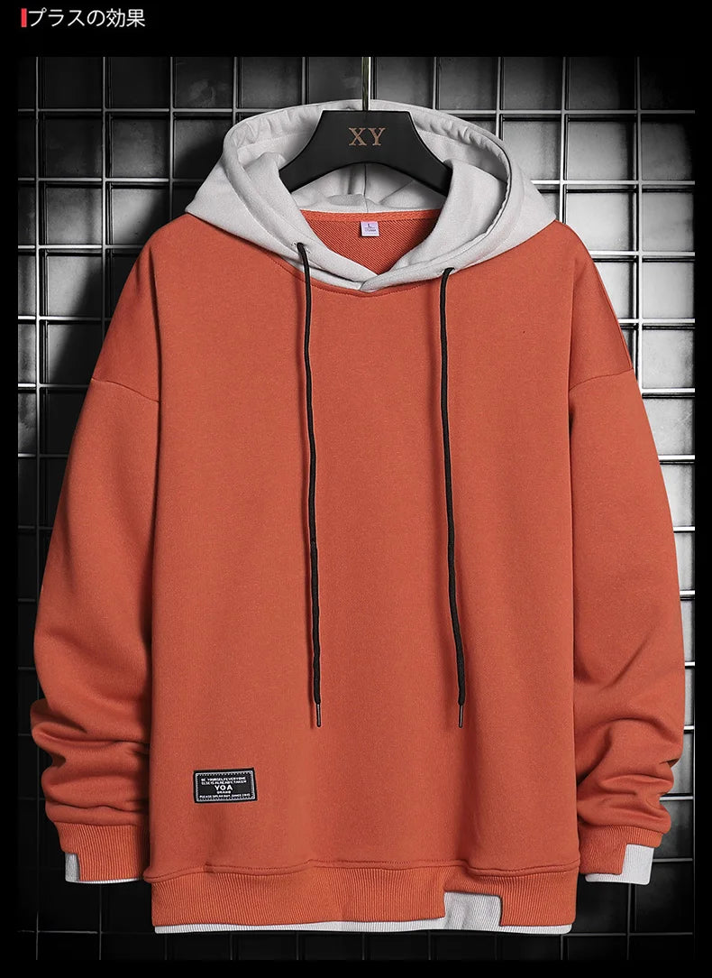 Threebooy Men Hoodies Harajuku Hip Hop Sweatshirt Casual Oversized Hoodie Men Hooded Pullover Tops 2021 Mens Sportswear Hoodies Clothing