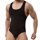 Threebooy Breathable Mesh Bodysuits Men Shapers Leotard Male Body Building Singlet Underwear Shapewear for Men Vest