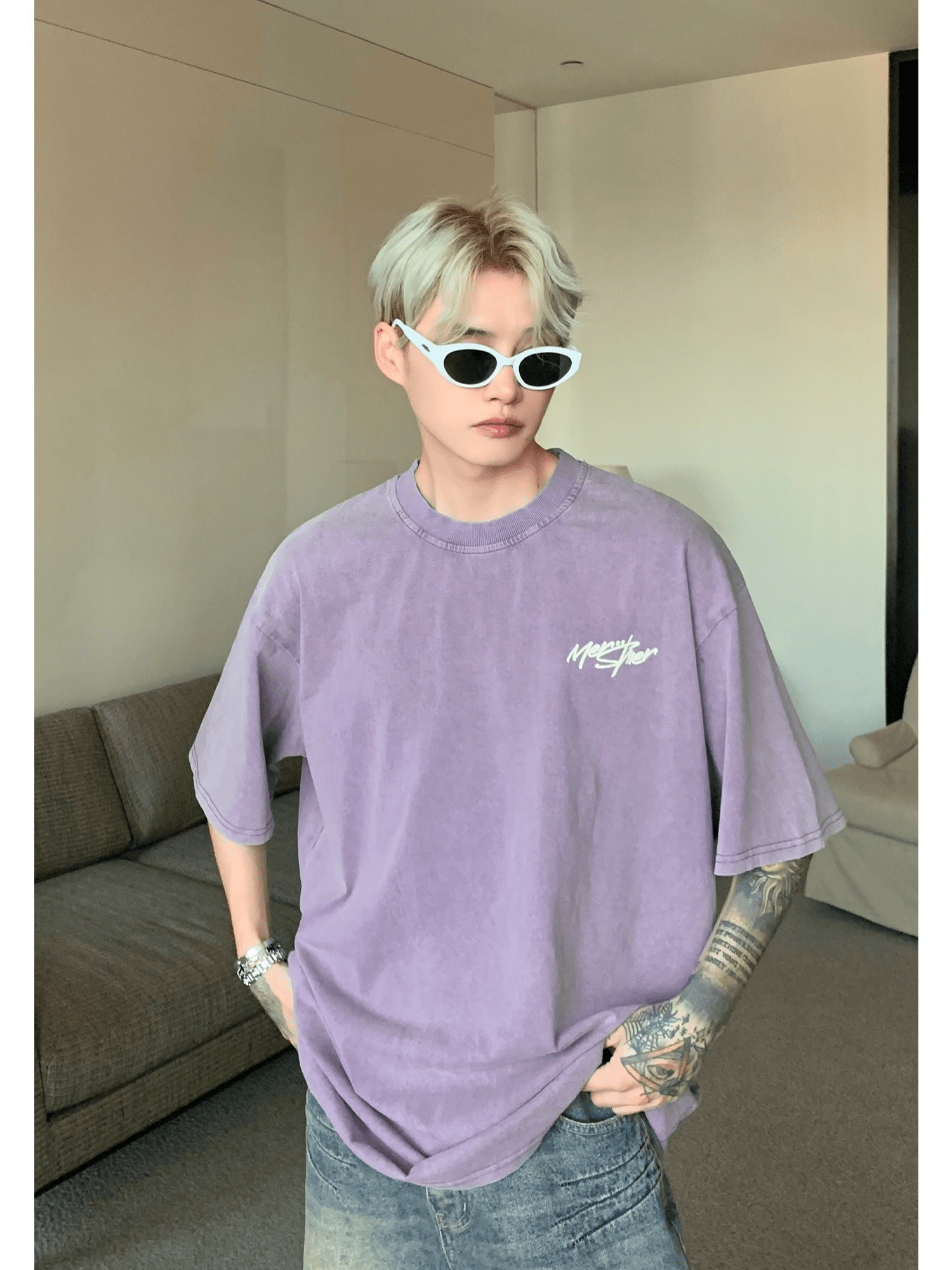 Threebooy [CUIBUJU] street round neck half-sleeved T-shirt na813