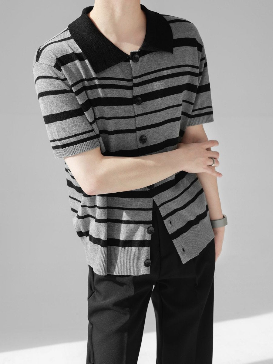 Threebooy [HOHO] striped T-shirt na1346