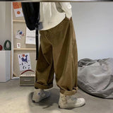 men fall outfits casual Spring and Autumn Japanese Harajuku Style Corduroy Pants Fashionable Retro Trendy Loose Straight Casual Pants Harem Wide Leg Pants