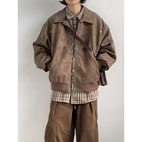 outfit inspo 2024 American High Street Niche Lapel Jacket Men's and Women's Retro Loose All-Match Trendy Casual Jacket