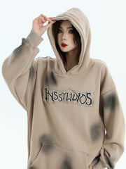 Threebooy [INSstudios] Spray Paint Logo Loose Hoodie na1634