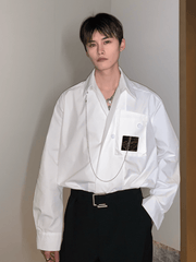 Threebooy [CUIBUJU] metal design casual shirt na799