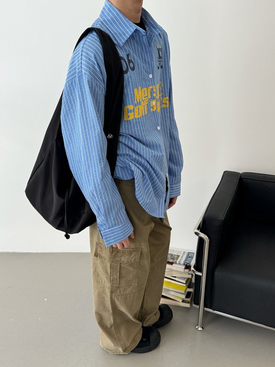 Threebooy [19studio] striped shirt na1417