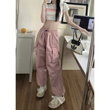 starboy outfit Ins American Overalls Men's and Women's High Street Design Drawstring Loose Ankle-Tied Wide-Leg Casual Trousers