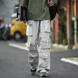 2000s fashion American Style Charging Pants Men's Spring and Autumn New High Street Vintage Functional Wind Tooling Casual Trousers