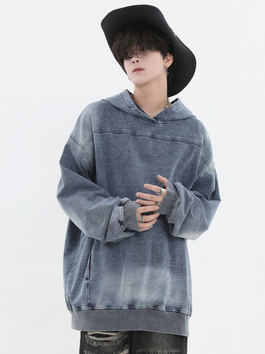 Threebooy [INSstudios] Loose Denim Hoodie na1632
