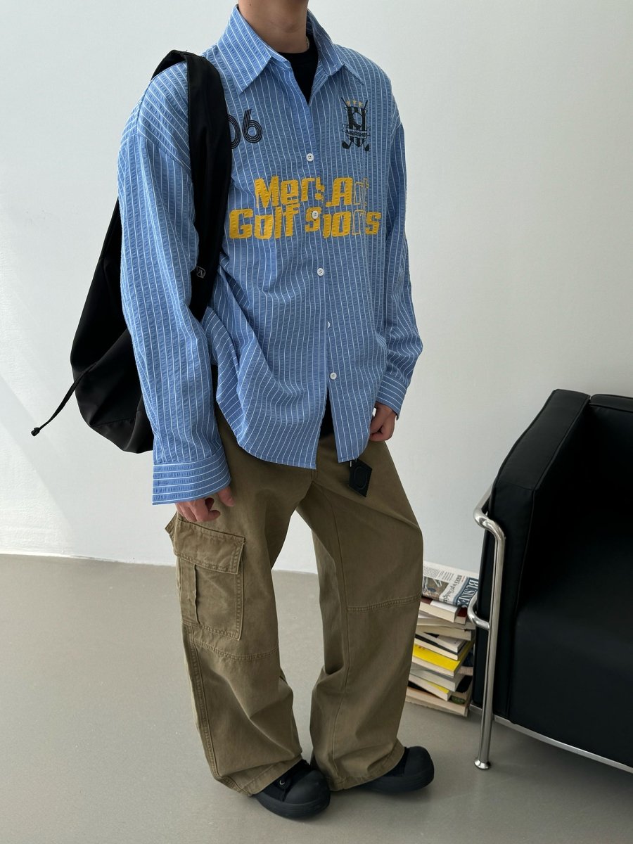 Threebooy [19studio] striped shirt na1417