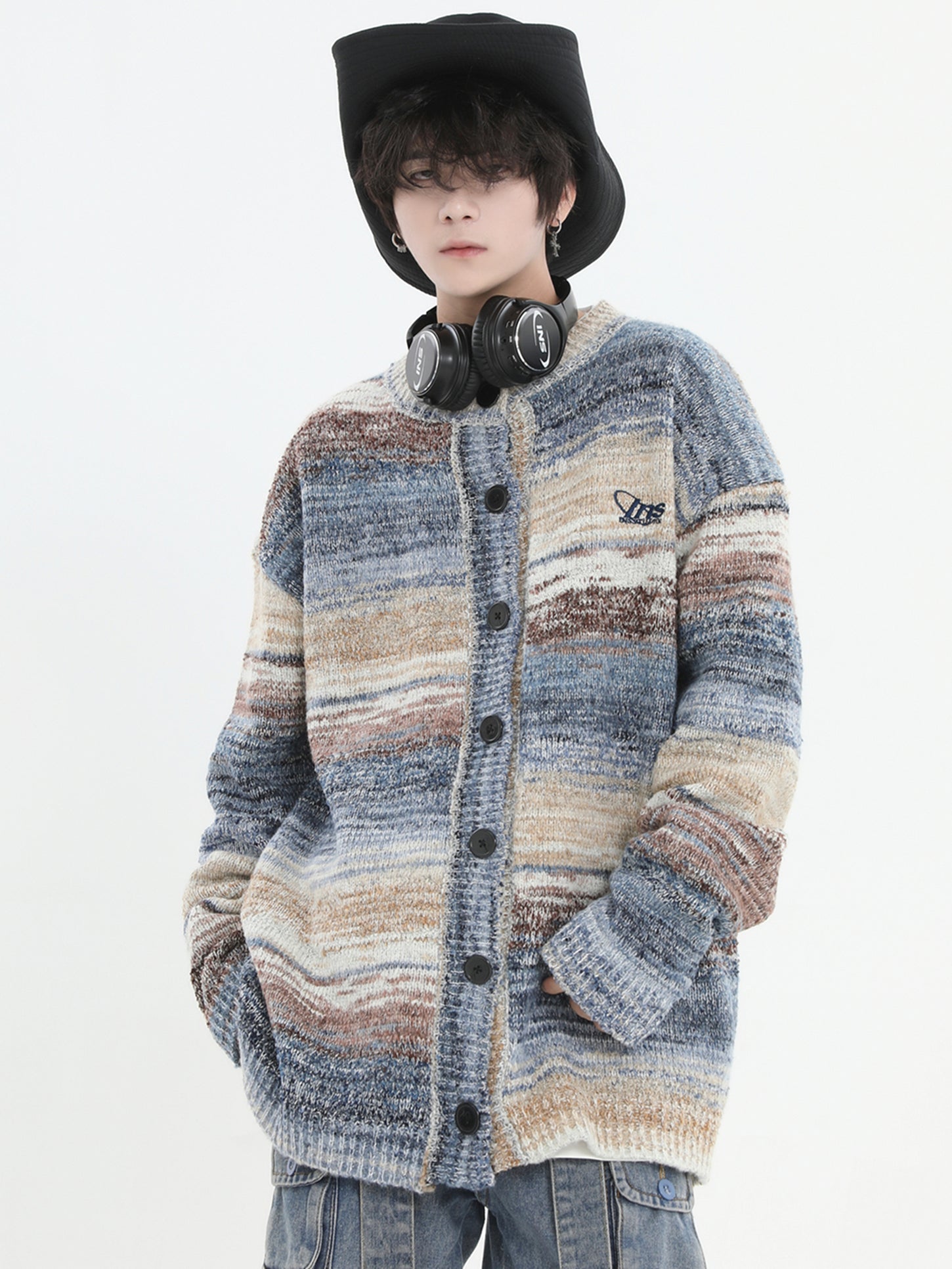 Threebooy [INSstudios] painting color loose knit sweater na821